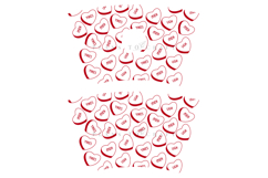 candy heart valentine starbucks 24oz cold cup tumbler wrap svg presized template for tumbler venti suitable for cutting machine or sublimation