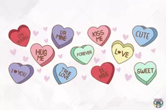 Valentines Day Glass Can svg, Candy Hearts svg Product Image 2