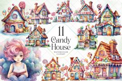 Candy House Watercolor Sublimation Product Image 1