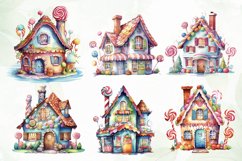 Candy House Watercolor Sublimation Product Image 2