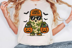 Candy Hunter Ghost Cute Halloween Camouflage Ghost PNG Product Image 3