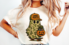 Candy Hunter Ghost Cute Halloween Camouflage Ghost PNG Product Image 3