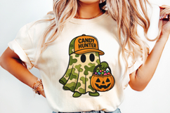 Candy Hunter Ghost Cute Halloween Camouflage Ghost PNG Product Image 3
