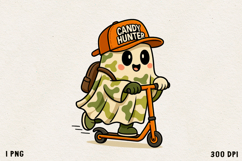 Candy Hunter Ghost Cute Halloween Camouflage Ghost PNG Product Image 1