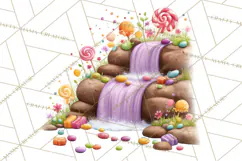 Candy Kingdom Clipart, Candy Castle PNG, Sweet Fantasy Product Image 4