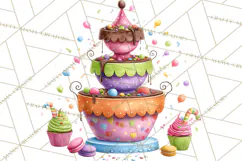 Candy Kingdom Clipart, Candy Castle PNG, Sweet Fantasy Product Image 5