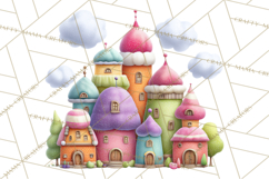 Candy Kingdom Clipart, Candy Castle PNG, Sweet Fantasy Product Image 3