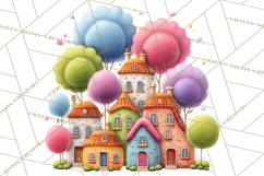 Candy Kingdom Clipart, Candy Castle PNG, Sweet Fantasy Product Image 4