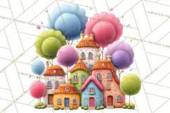 Candy Kingdom Clipart, Candy Castle PNG, Sweet Fantasy Product Image 4