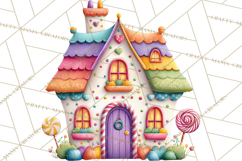 Candy Kingdom Clipart, Candy Castle PNG, Sweet Fantasy Product Image 3