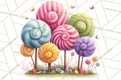 Candy Kingdom Clipart, Candy Castle PNG, Sweet Fantasy Product Image 2