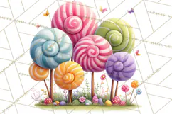 Candy Kingdom Clipart, Candy Castle PNG, Sweet Fantasy Product Image 2