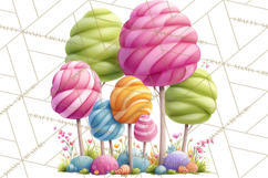Candy Kingdom Clipart, Candy Castle PNG, Sweet Fantasy Product Image 3
