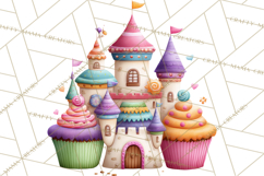 Candy Kingdom Clipart, Candy Castle PNG, Sweet Fantasy Product Image 2