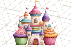 Candy Kingdom Clipart, Candy Castle PNG, Sweet Fantasy Product Image 2