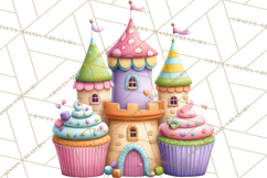 Candy Kingdom Clipart, Candy Castle PNG, Sweet Fantasy Product Image 3
