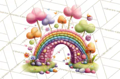 Candy Kingdom Clipart, Candy Castle PNG, Sweet Fantasy Product Image 5