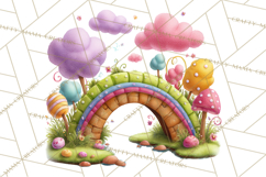Candy Kingdom Clipart, Candy Castle PNG, Sweet Fantasy Product Image 2