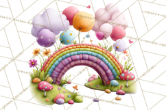 Candy Kingdom Clipart, Candy Castle PNG, Sweet Fantasy Product Image 3
