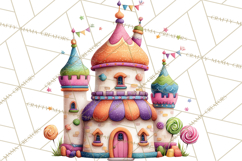 Candy Kingdom Clipart, Candy Castle PNG, Sweet Fantasy Product Image 2