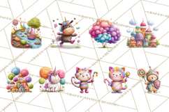 Candy Kingdom Clipart, Candy Castle PNG, Sweet Fantasy Product Image 3