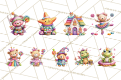 Candy Kingdom Clipart, Candy Castle PNG, Sweet Fantasy Product Image 5