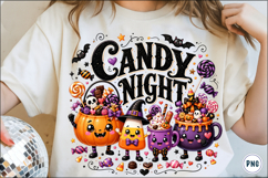 Candy Night Cute Halloween Treats PNG Product Image 1