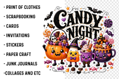 Candy Night Cute Halloween Treats PNG Product Image 3
