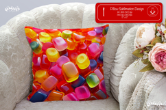 Candy Pillow case sublimation Party throw Pillow sublimation Product Image 1