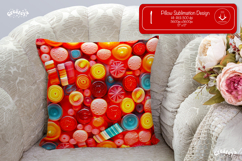 Candy Pillow case sublimation Party throw Pillow sublimation Product Image 1