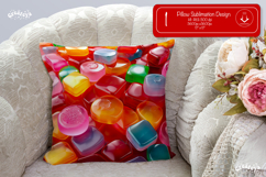 Candy Pillow case sublimation Party throw Pillow sublimation Product Image 1