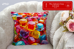 Candy Pillow case sublimation Party throw Pillow sublimation Product Image 1
