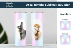 Candy Pink Seamless Sublimation Photo Tumbler Wrap