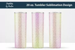 Candy Pink yellow Glitter Seamless Sublimation Skinny Tumbler Design