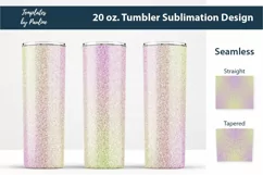 Candy Pink yellow Glitter Seamless Sublimation Skinny Tumbler Wrap
