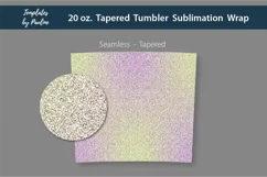 Candy Pink yellow Glitter Seamless tapered Sublimation Skinny Tumbler Wrap
