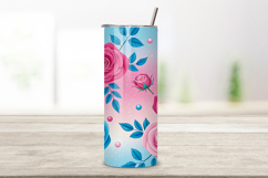 seamless candy rose tumbler, pop floral tumbler wrap, pink blue rose design, watercolor candy tumbler wrap, 20oz skinny tumbler wrap, tapered seamless tumbler design, straight tumbler wrap png, pop rose watercolor design, seamless floral tumbler wrap, can