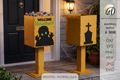 Halloween Porch Candy Holders Bundle Lasercut. Halloween SVG Product Image 12