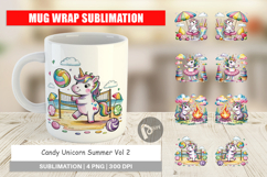 Mug Wrap Candy Unicorn Summer Product Image 1