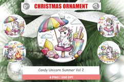 Ornament Candy Unicorn Summer Product Image 1