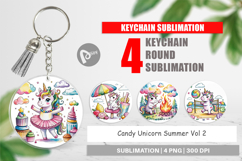 Keychain Candy Unicorn Summer Product Image 1