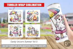 Tumbler Candy Unicorn Summer Product Image 1