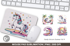 Mouse Pad Candy Unicorn Summer Product Image 1