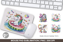 Mouse Pad Candy Unicorn Summer Product Image 1