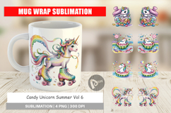Mug Wrap Candy Unicorn Summer Product Image 1