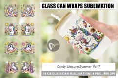 Glass Can Candy Unicorn Summer Product Image 1