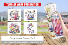 Tumbler Candy Unicorn Summer Product Image 1