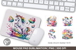 Mouse Pad Candy Unicorn Summer Product Image 1