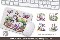 Mouse Pad Candy Unicorn Summer Product Image 1