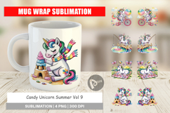 Mug Wrap Candy Unicorn Summer Product Image 1